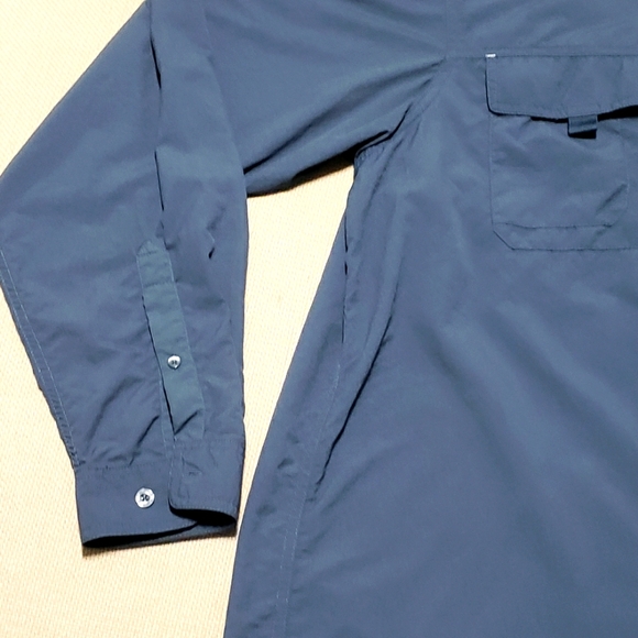 Columbia Blue Omni-Shade Collared Button Up Shirt Men’s Size 2XT - Picture 2 of 16